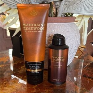 B&BW Mahogany Teakwood Body Cream and Spray